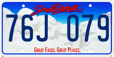 SD license plate 76JO79