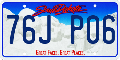 SD license plate 76JP06