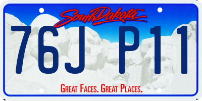 SD license plate 76JP11