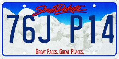 SD license plate 76JP14