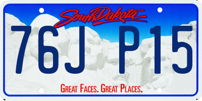 SD license plate 76JP15