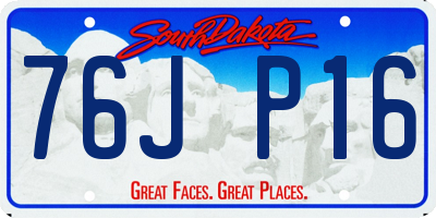 SD license plate 76JP16