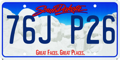 SD license plate 76JP26