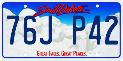 SD license plate 76JP42