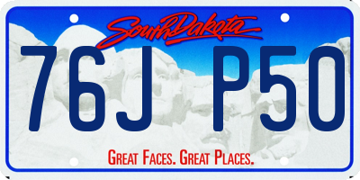 SD license plate 76JP50