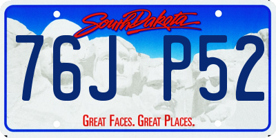 SD license plate 76JP52