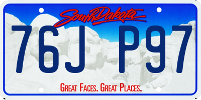 SD license plate 76JP97