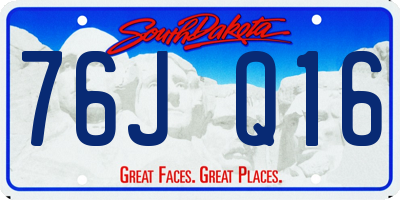 SD license plate 76JQ16