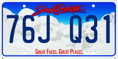 SD license plate 76JQ31