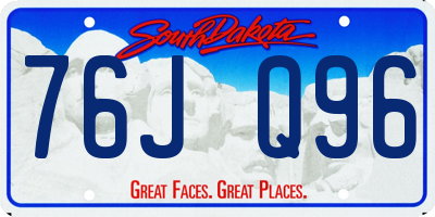 SD license plate 76JQ96