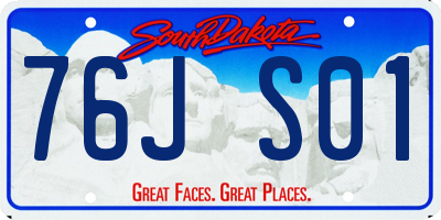 SD license plate 76JS01