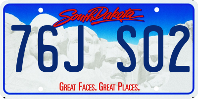 SD license plate 76JS02