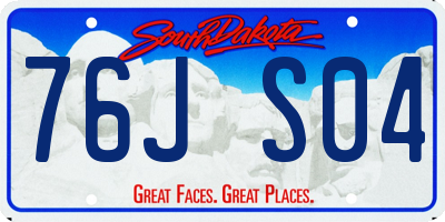 SD license plate 76JS04
