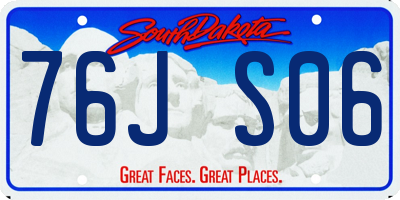 SD license plate 76JS06