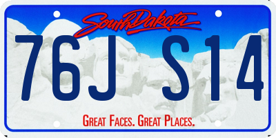SD license plate 76JS14