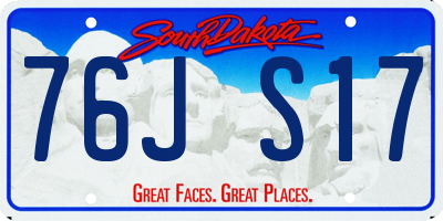 SD license plate 76JS17