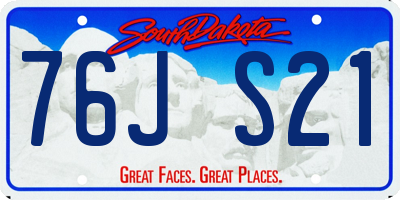 SD license plate 76JS21