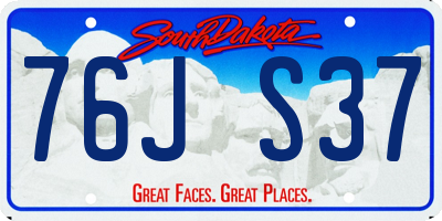 SD license plate 76JS37