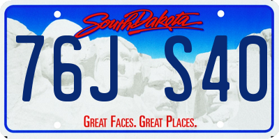 SD license plate 76JS40