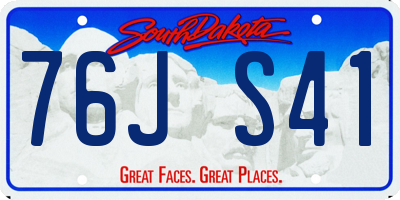 SD license plate 76JS41