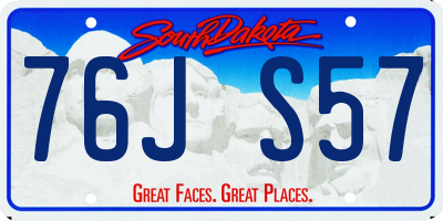 SD license plate 76JS57