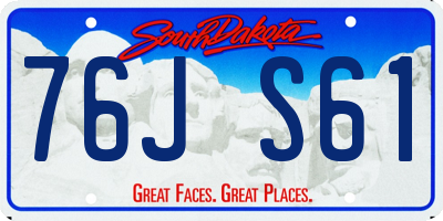 SD license plate 76JS61