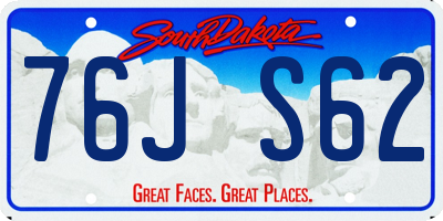 SD license plate 76JS62