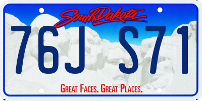 SD license plate 76JS71