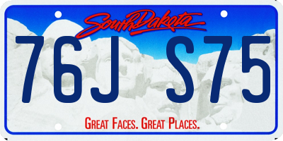 SD license plate 76JS75