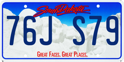 SD license plate 76JS79