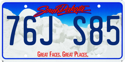 SD license plate 76JS85