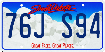 SD license plate 76JS94