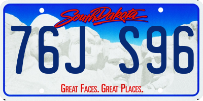 SD license plate 76JS96