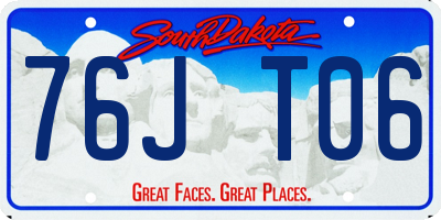 SD license plate 76JT06