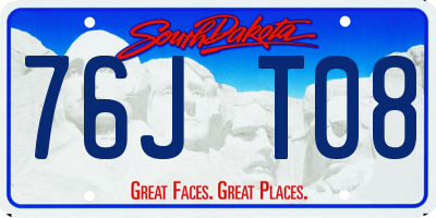 SD license plate 76JT08