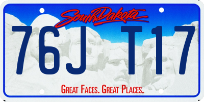 SD license plate 76JT17