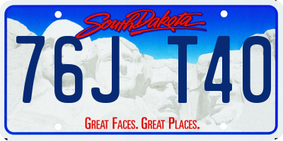 SD license plate 76JT40
