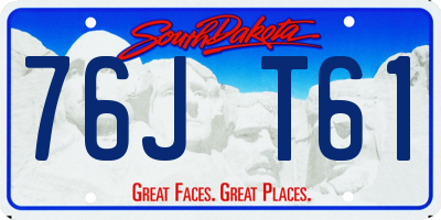 SD license plate 76JT61