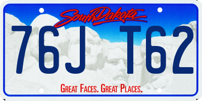 SD license plate 76JT62