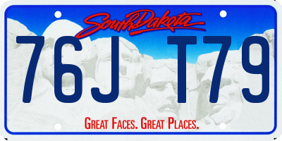 SD license plate 76JT79