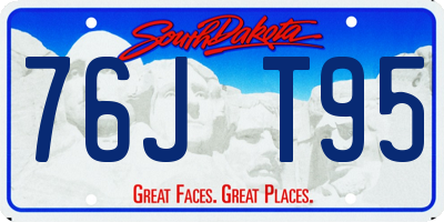 SD license plate 76JT95