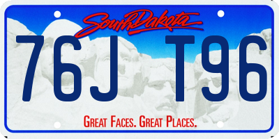 SD license plate 76JT96