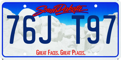 SD license plate 76JT97