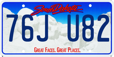 SD license plate 76JU82