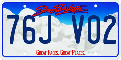 SD license plate 76JV02