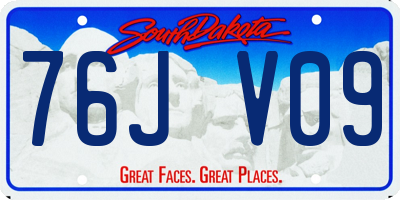 SD license plate 76JV09