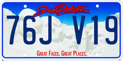 SD license plate 76JV19