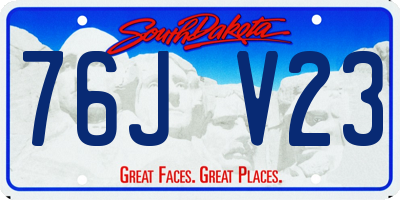 SD license plate 76JV23