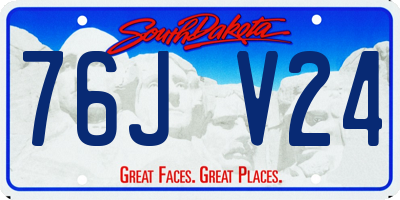 SD license plate 76JV24