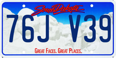 SD license plate 76JV39
